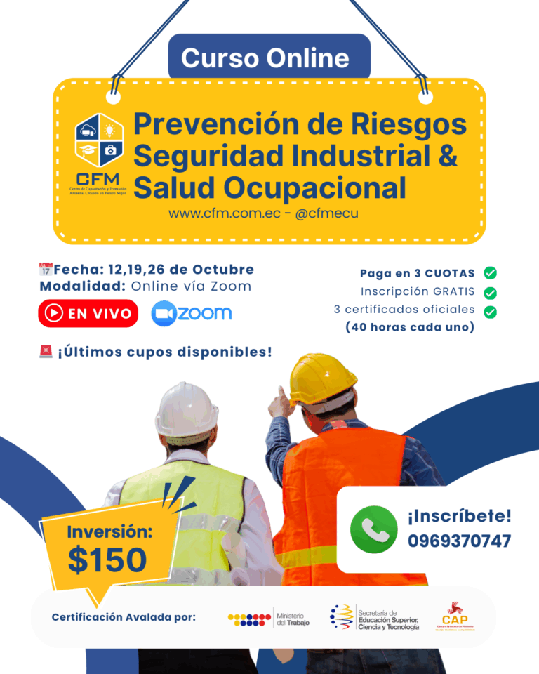Prevención de Riesgos, Seguridad Industrial y Salud Ocupacional